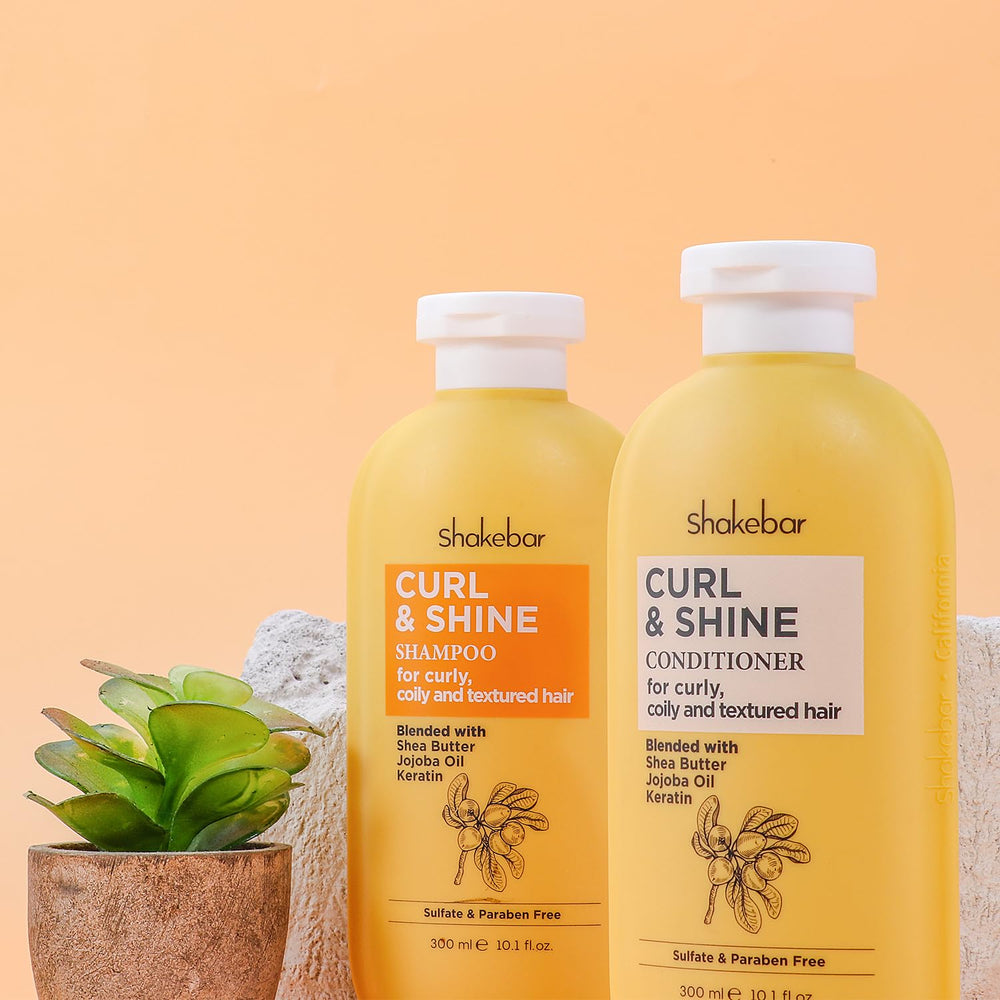 SHAKEBAR Keratin Curly Conditioner dispensing pump shows easy daily use