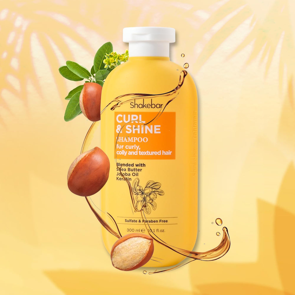 SHAKEBAR Keratin Curly Shampoo rich lather demonstrates cleansing texture for bouncy waves