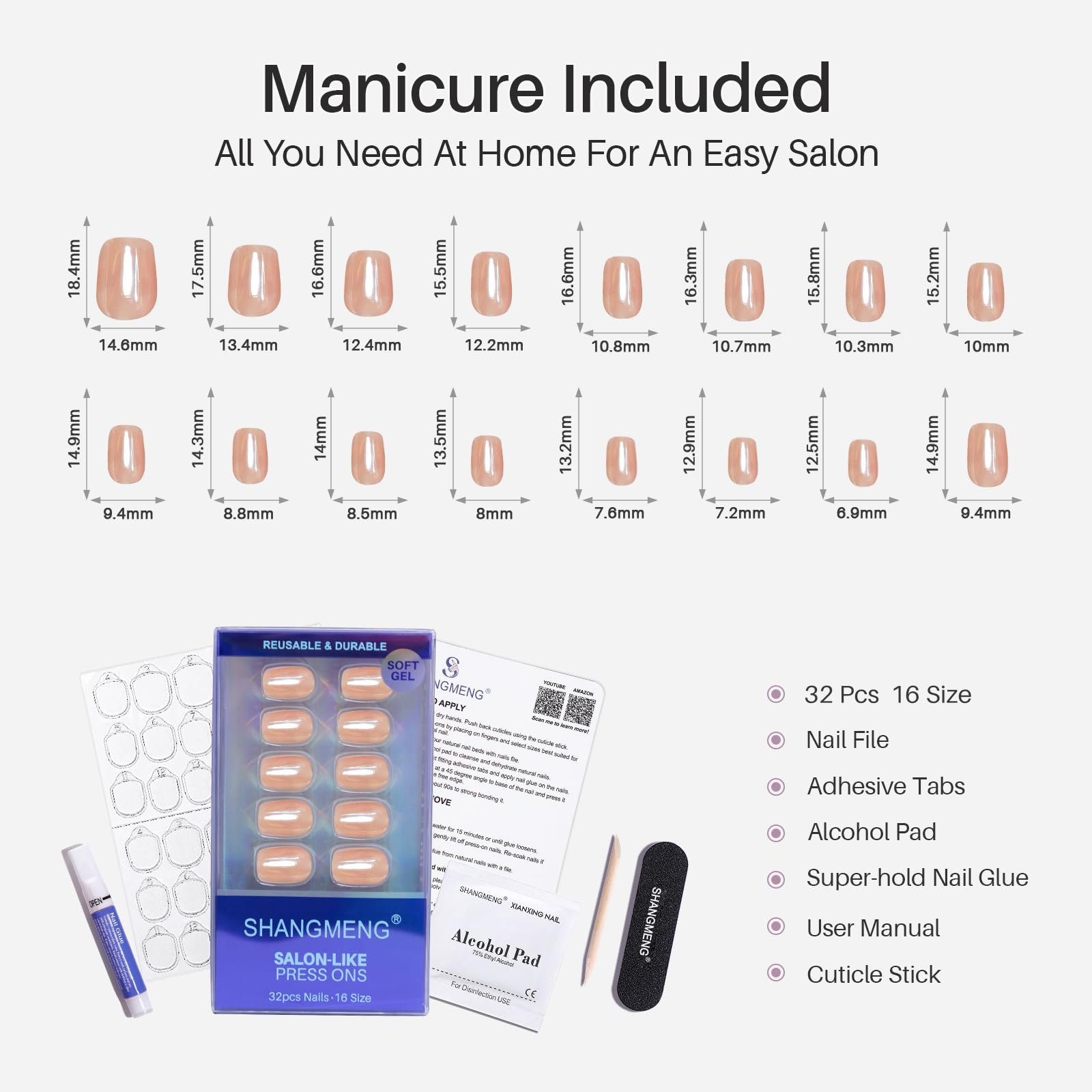 ShangMeng Aurora Nude nails finish for a natural-looking shine.