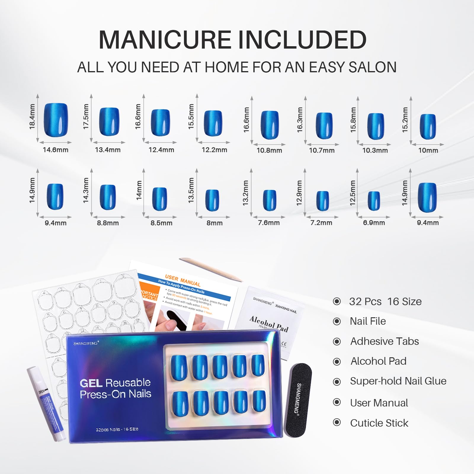 ShangMeng nail file orange stick and pads offer essential at-home tools