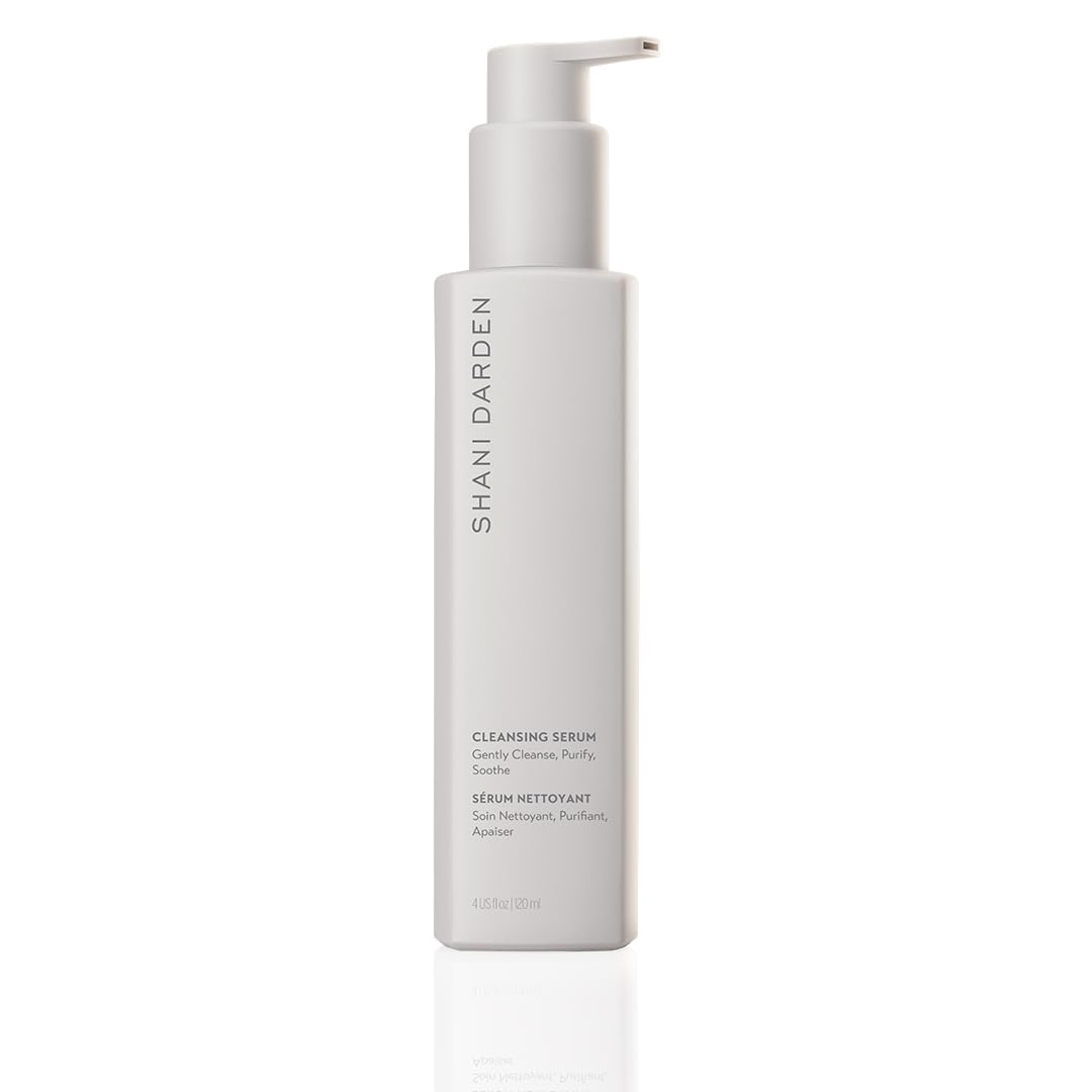 Shani Darden Cleansing Serum Face Wash bottle pump for easy daily cleansing and makeup removal.