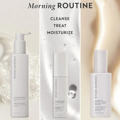 Shani Darden Cleansing Serum Face Wash oat bran extract highlighting nourishing components.