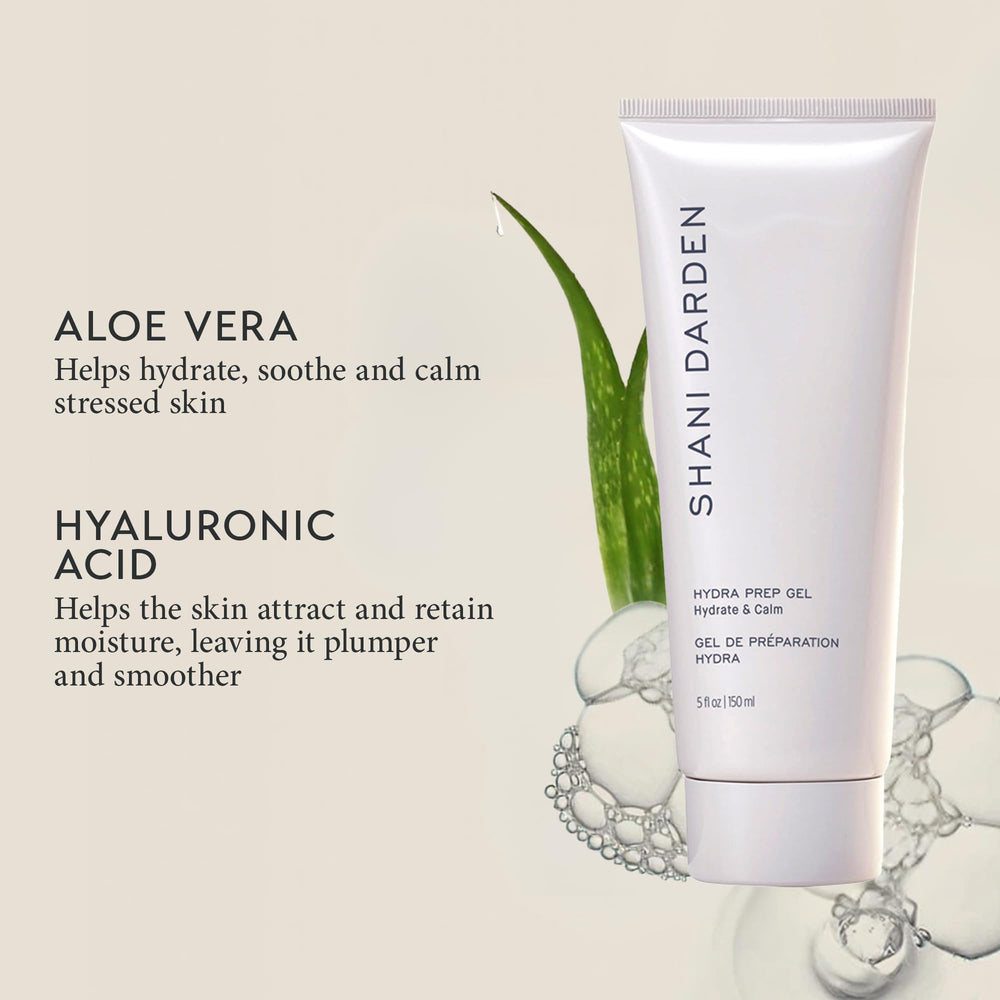 Shani Darden Hydra Prep Gel applied with gua sha for glide