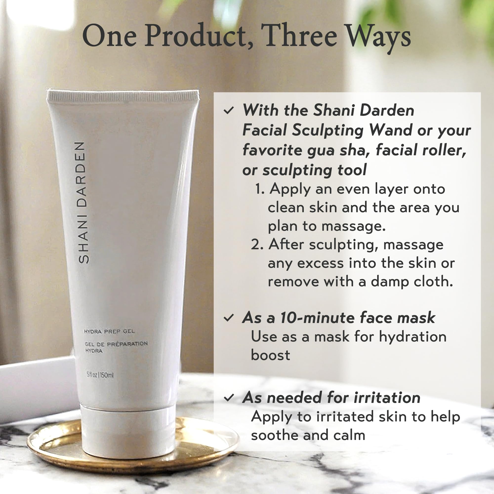 Shani Darden Hydra Prep Gel cooling moment on skin