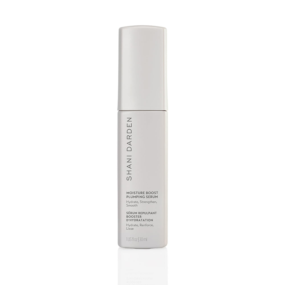 SHANI DARDEN Moisture Boost Serum bottle front promoting dewy hydration