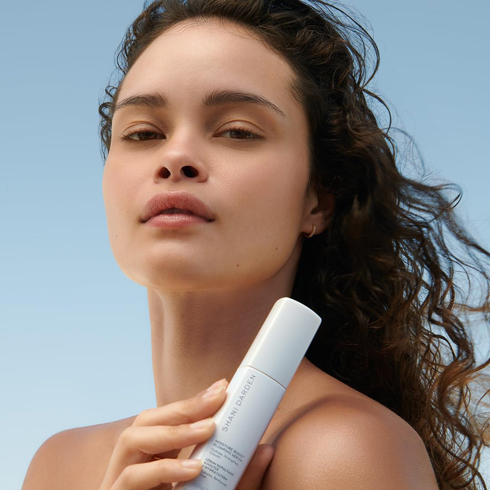 SHANI DARDEN Moisture Boost Serum on dewy skin glow after use
