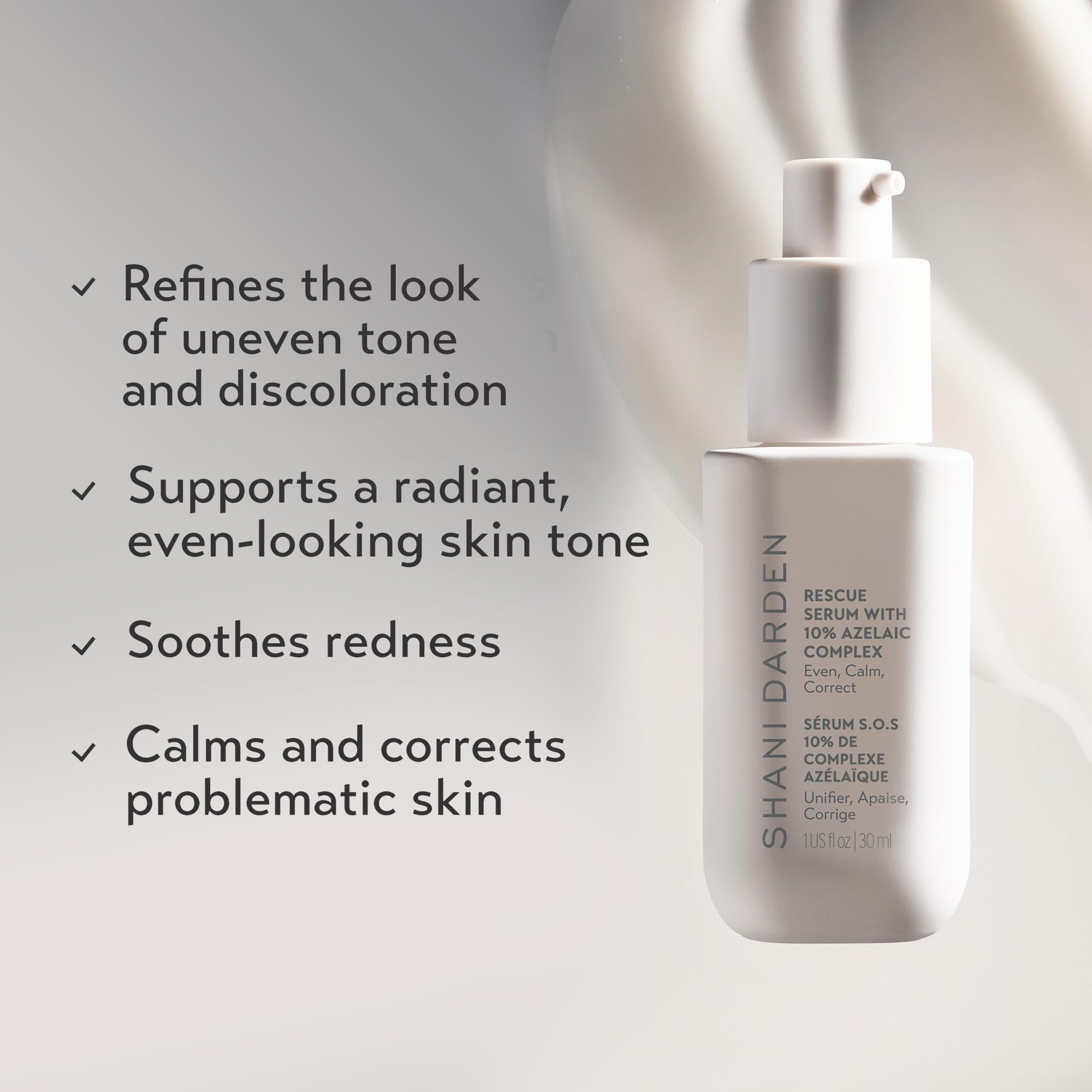 Shani Darden Rescue Serum application step image shows smooth application