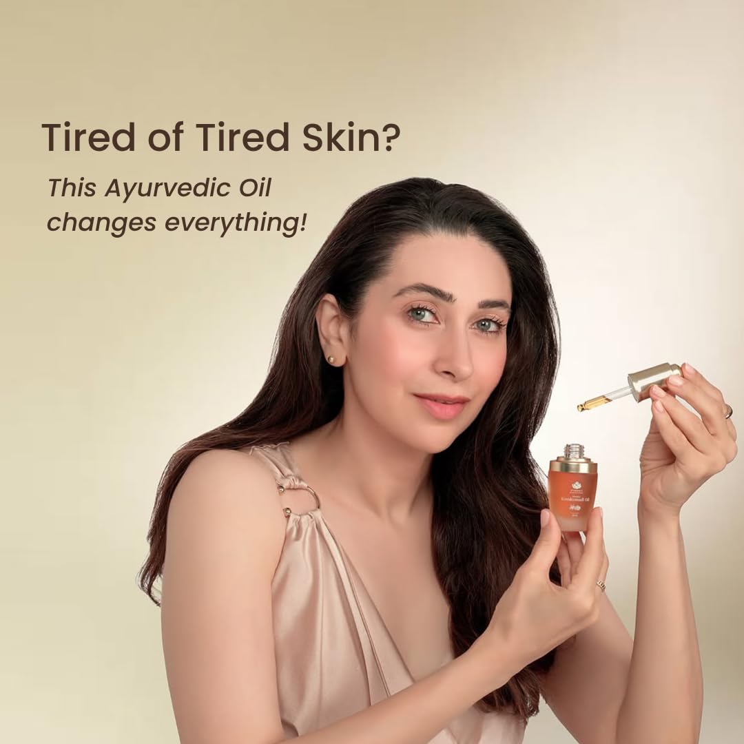 Even-toned skin look with Shankara Kumkumadi Oil for natural radiance