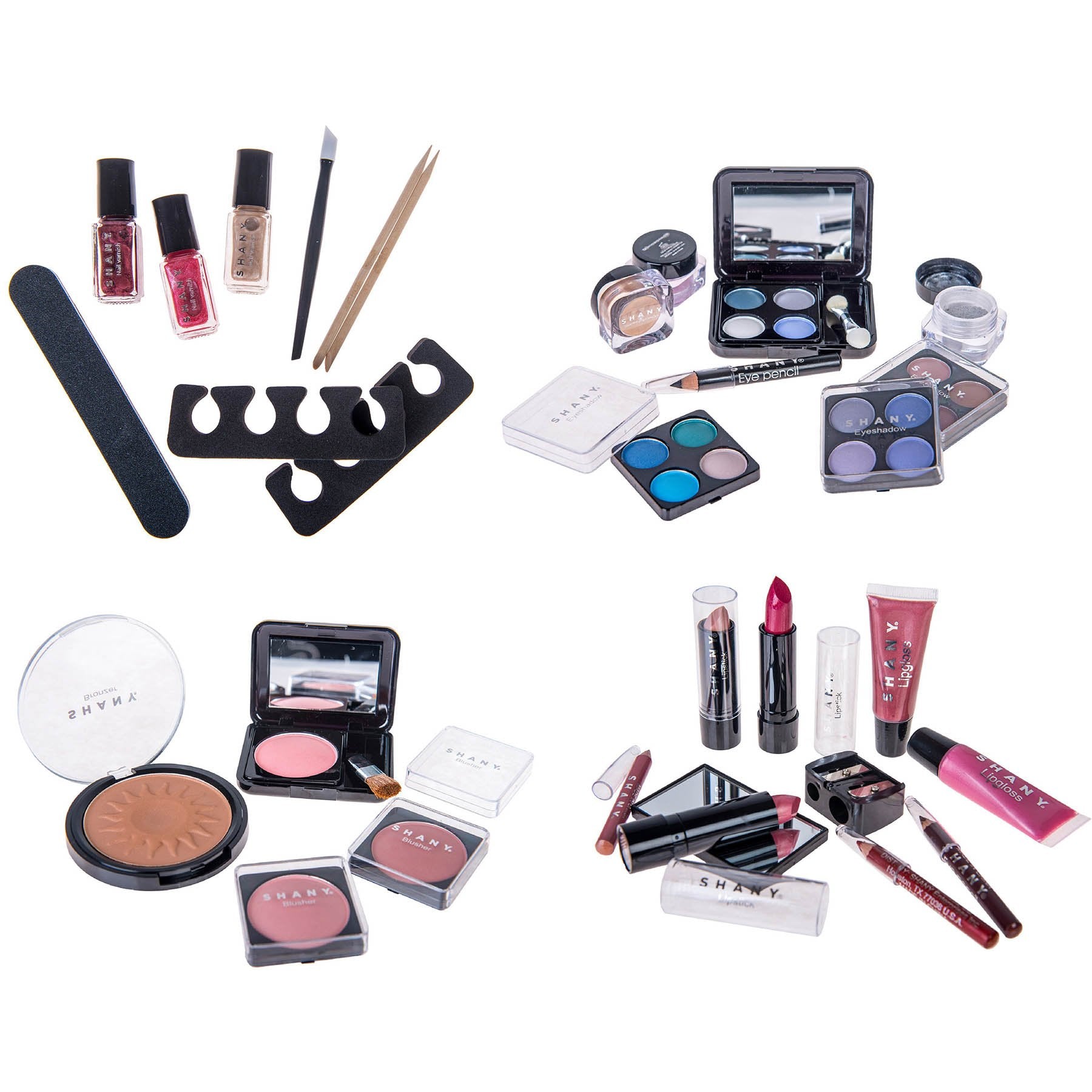 SHANY double-sided eyeshadow brushes for precise blending and application.