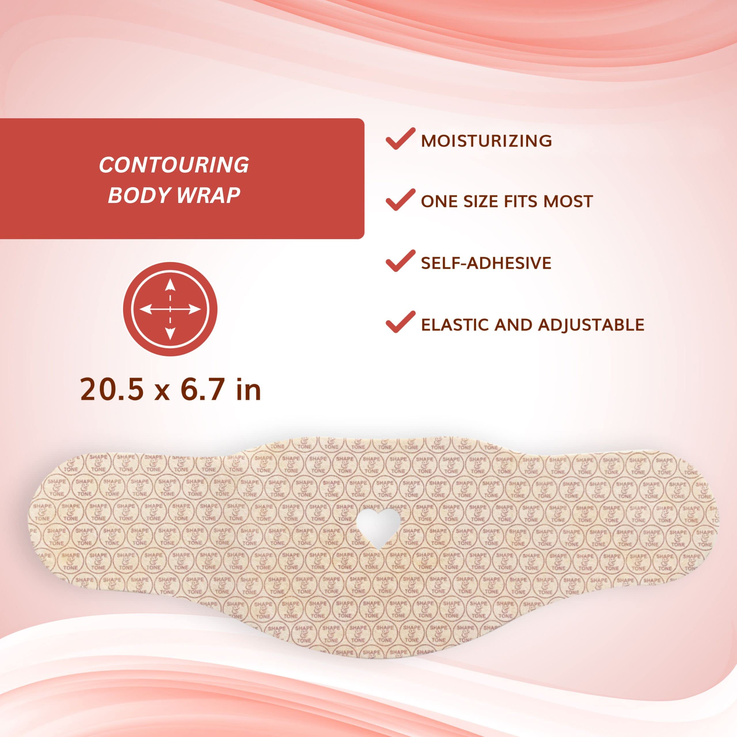 Shape and Tone wrap features gingko biloba for natural contouring support.