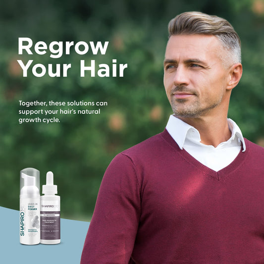 Shapiro MD travel kit with 5% minoxidil for thicker hair
