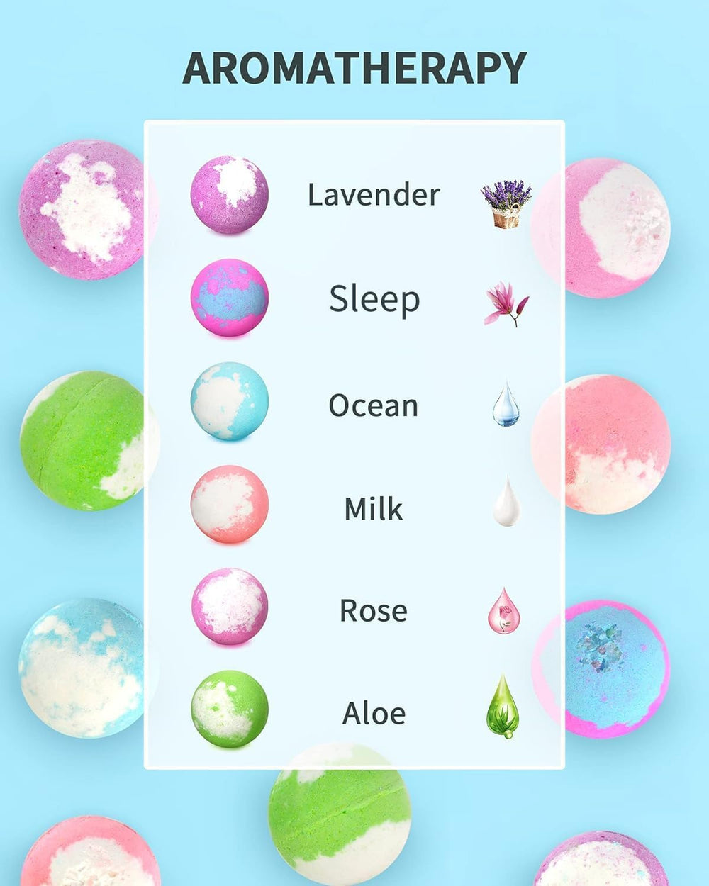 SHARLOVY aloe scented bath bomb offers gentle moisture