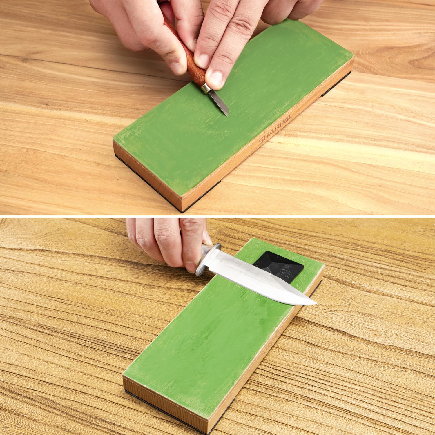 Sharpal 204N non-slip base keeps strop steady