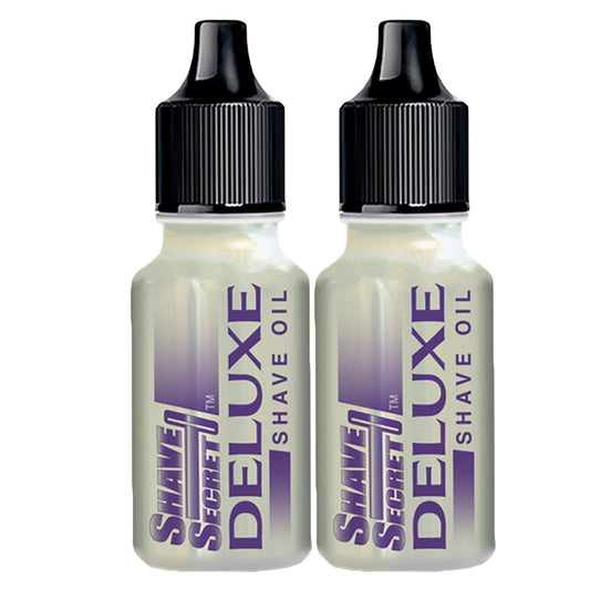 Shave Secret Deluxe Shaving Oil bottle 18.75ml for a smooth, hydrated shave.