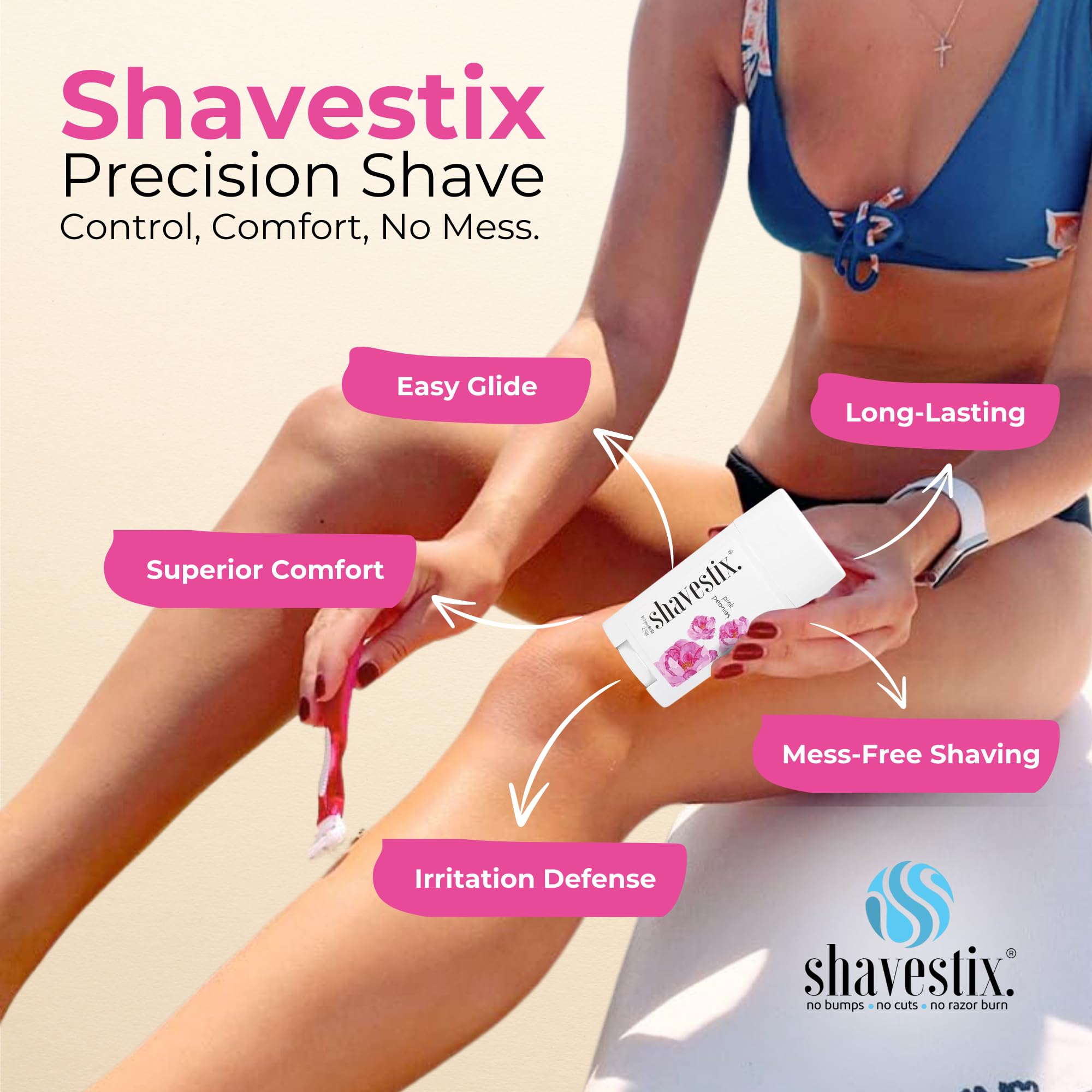 Shavestix all skin types compatibility indicating gentle performance