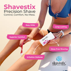 Shavestix all skin types compatibility indicating gentle performance
