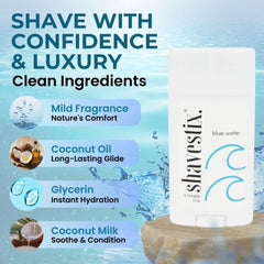 Shavestix travel shaving stick no mess, spill-free option for compact packing.