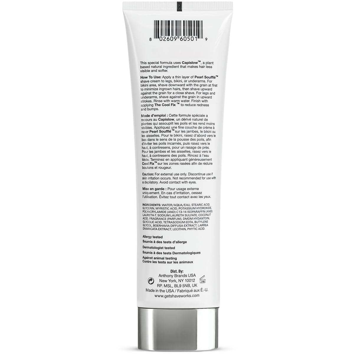Applying Pearl Soufflé on legs for a smoother shave and reduced irritation.