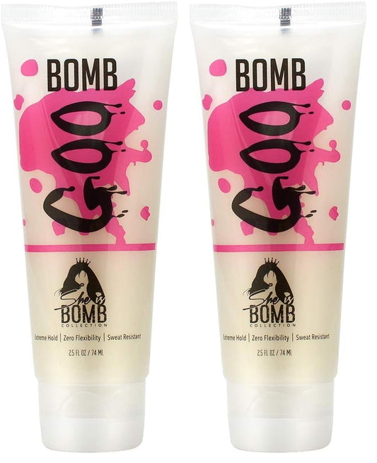 she is bomb bomb goo gel pack image showing firm hold for lasting styles.