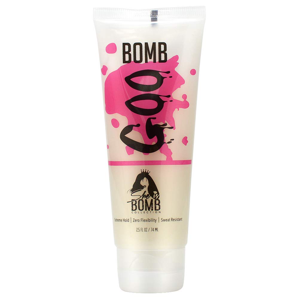 She Is Bomb Collection Bomb Goo Gel bottle for defined curls and frizz control