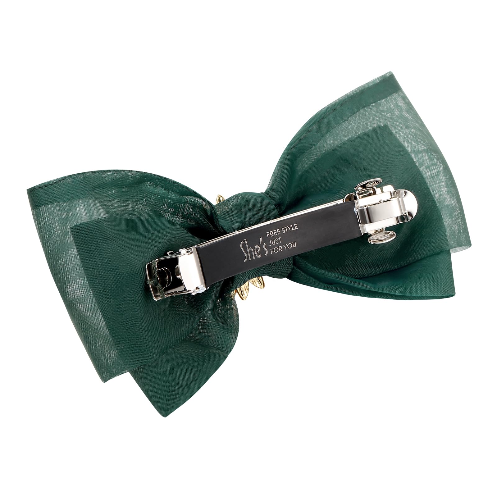 SHE'S FREE STYLE JUST FOR YOU crystal beaded center on sunflower clip