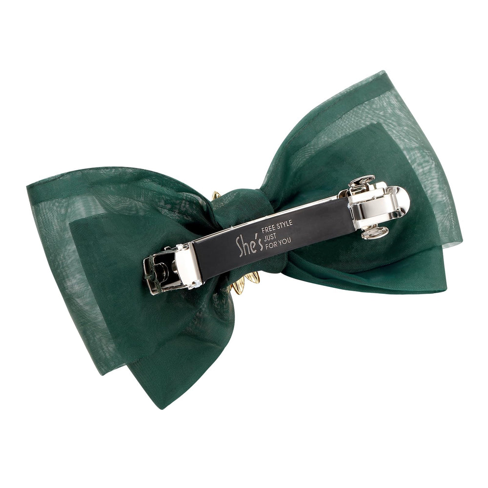 SHE'S FREE STYLE JUST FOR YOU crystal beaded center on sunflower clip