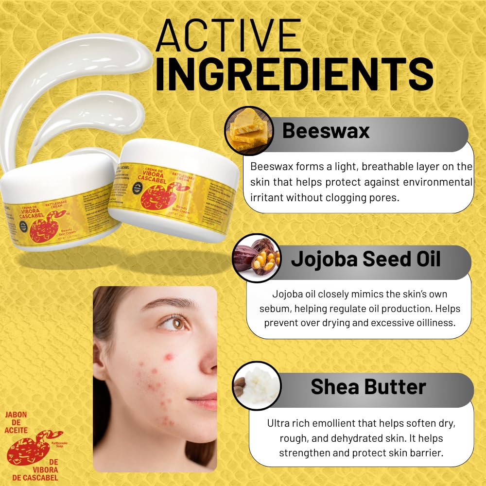Shea butter and emollients nourish skin for a soft feel.