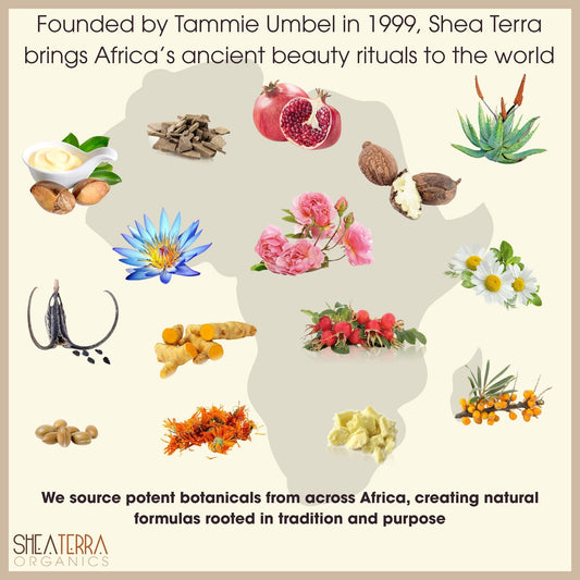 Shea Terra Egyptian Calendula Oil hand-application for hydrating dry skin.