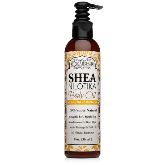 Shea Terra Organics Shea Nilotik Oil bottle pour for daily hydration