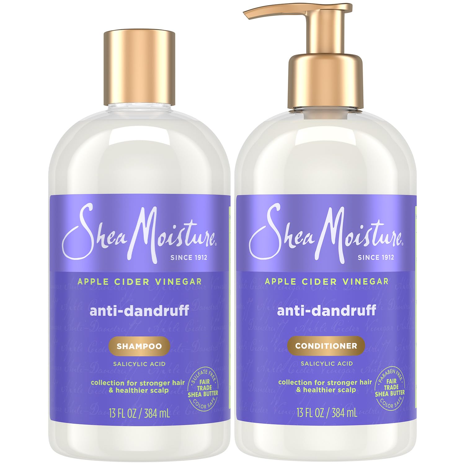 SheaMoisture anti-dandruff shampoo bottle showing itchy scalp relief