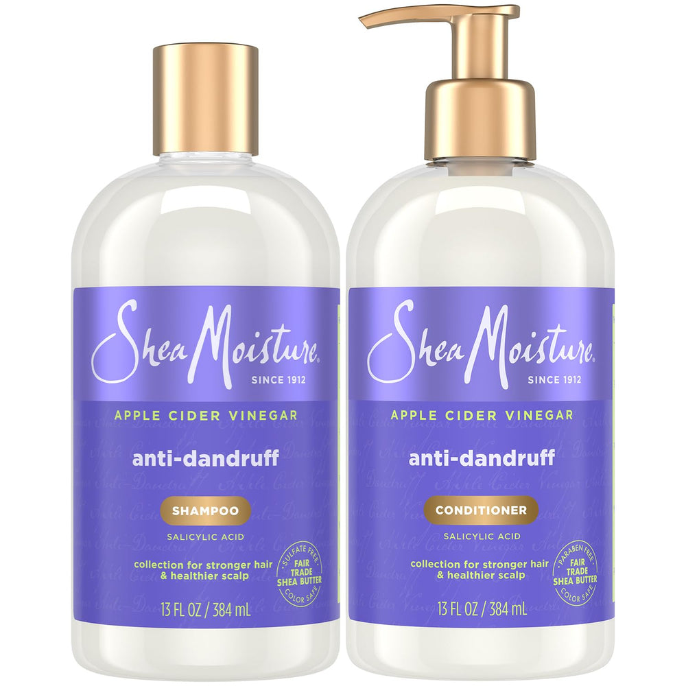 SheaMoisture anti-dandruff shampoo bottle showing itchy scalp relief