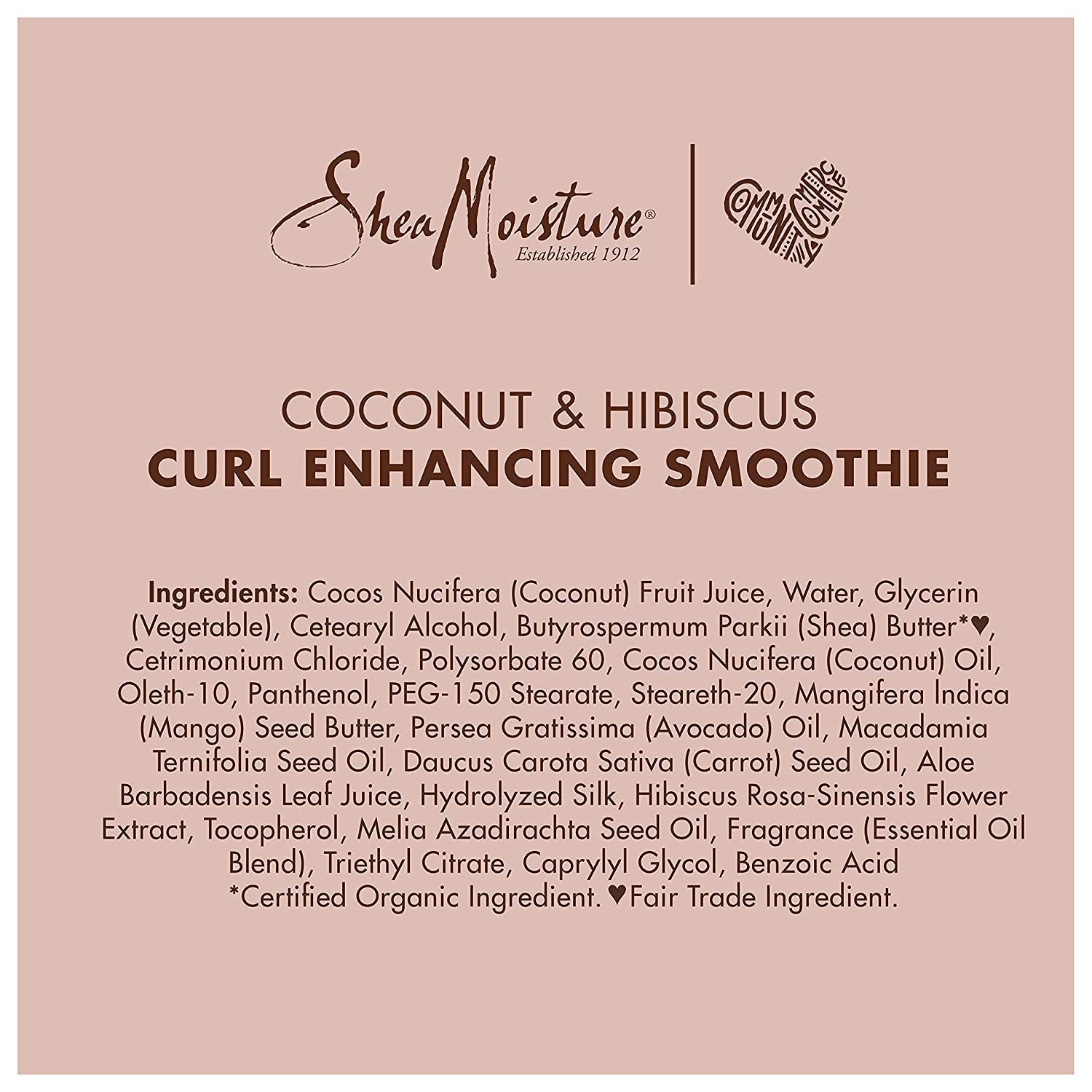 Sheamoisture Coconut & Hibiscus Curl Enhancing Smoothie 12 oz jar for on-the-go styling.