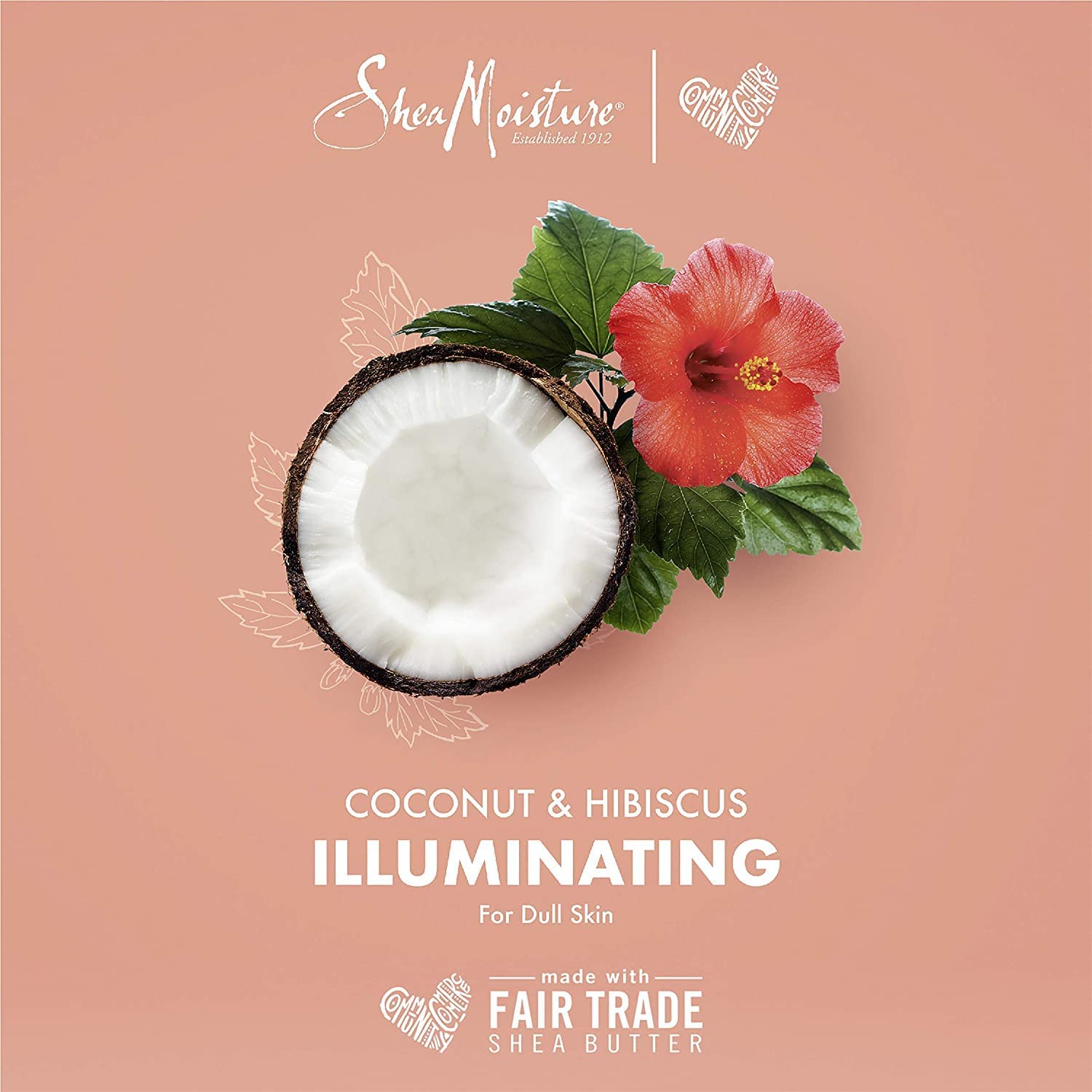Sheamoisture Coconut & Hibiscus Curl Enhancing Smoothie sits on bathroom shelf for easy styling.