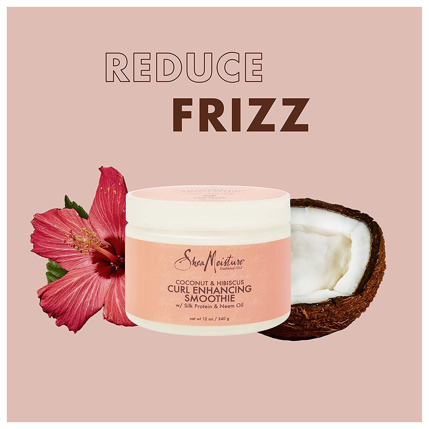 Sheamoisture Coconut & Hibiscus Curl Enhancing Smoothie texture close-up displays creamy formula.