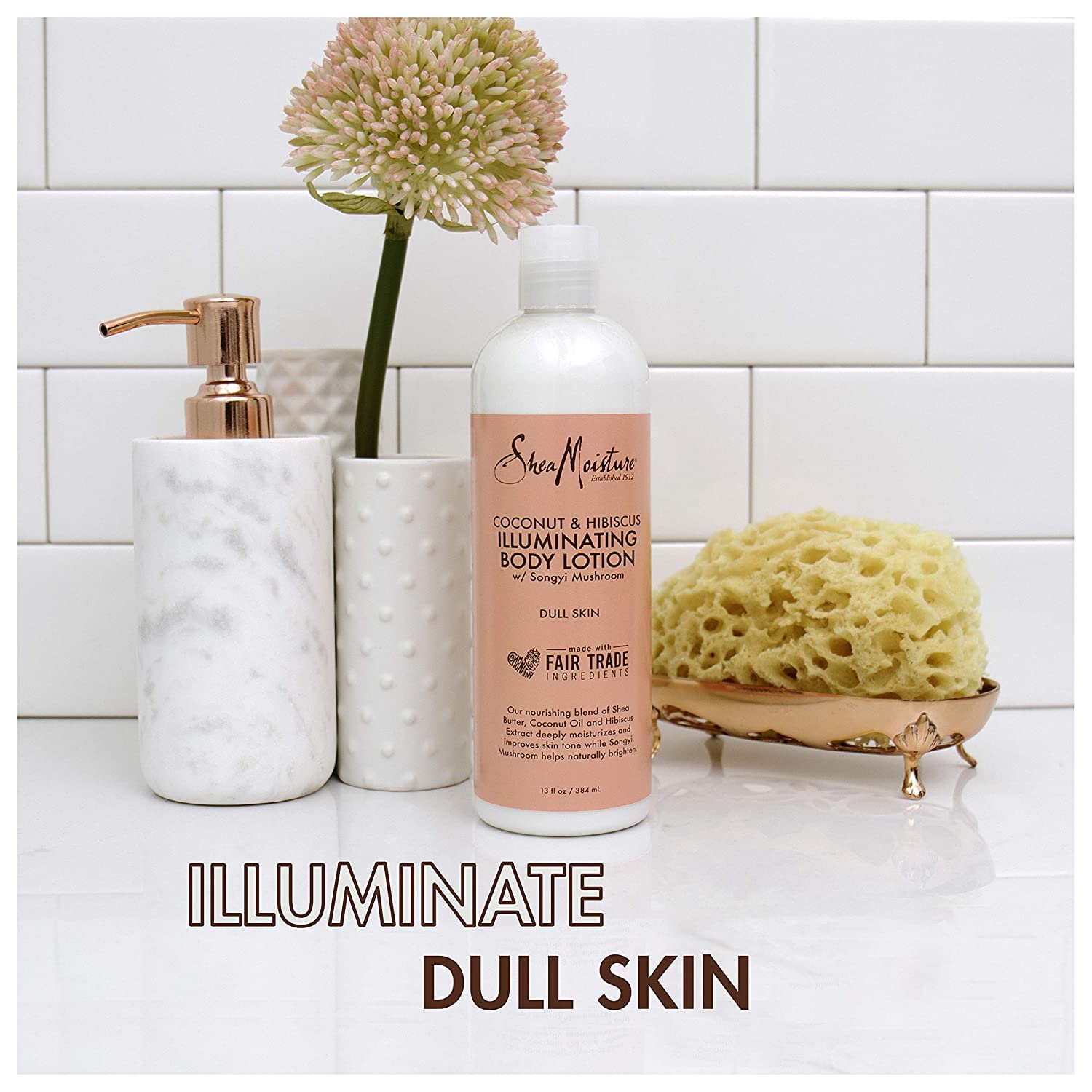 SheaMoisture lotion label highlights clean paraben free formula