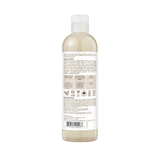 SheaMoisture Coconut Milk luxury lather close up showing rich cleansing
