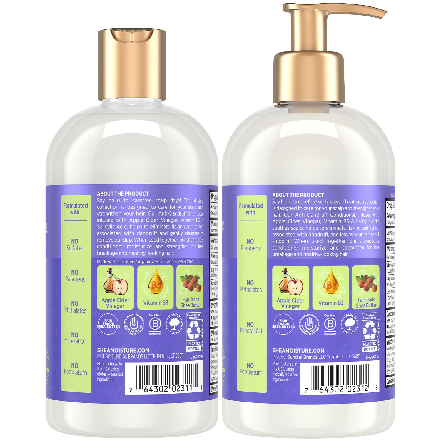 SheaMoisture conditioner bottle demonstrating hydration for smooth hair