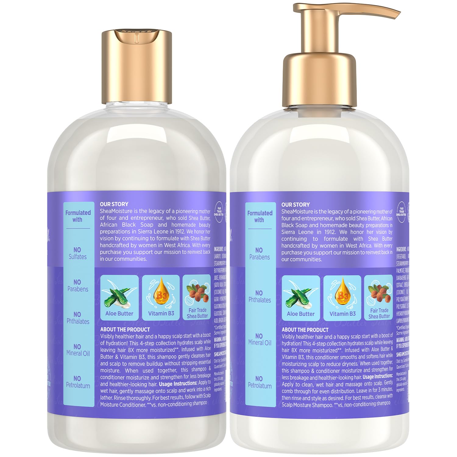 SheaMoisture conditioner bottle emphasizing moisture for textured hair