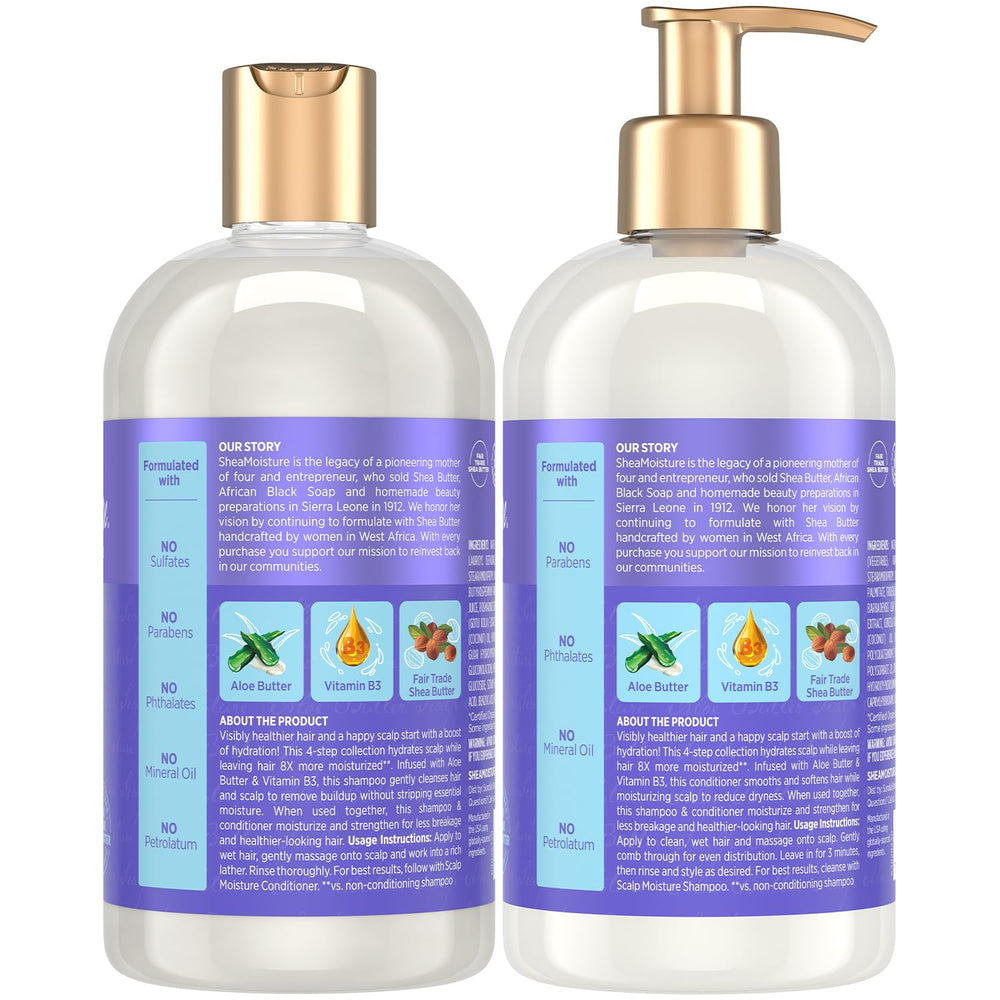 SheaMoisture conditioner bottle emphasizing moisture for textured hair