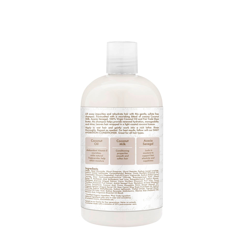 SheaMoisture Daily Hydration Shampoo coconut oil drops for softer, smoother hair