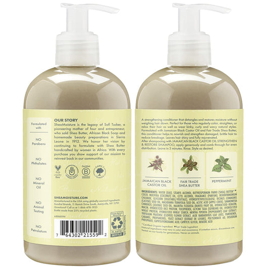 Sheamoisture conditioner bottle close-up label highlights Vitamin E