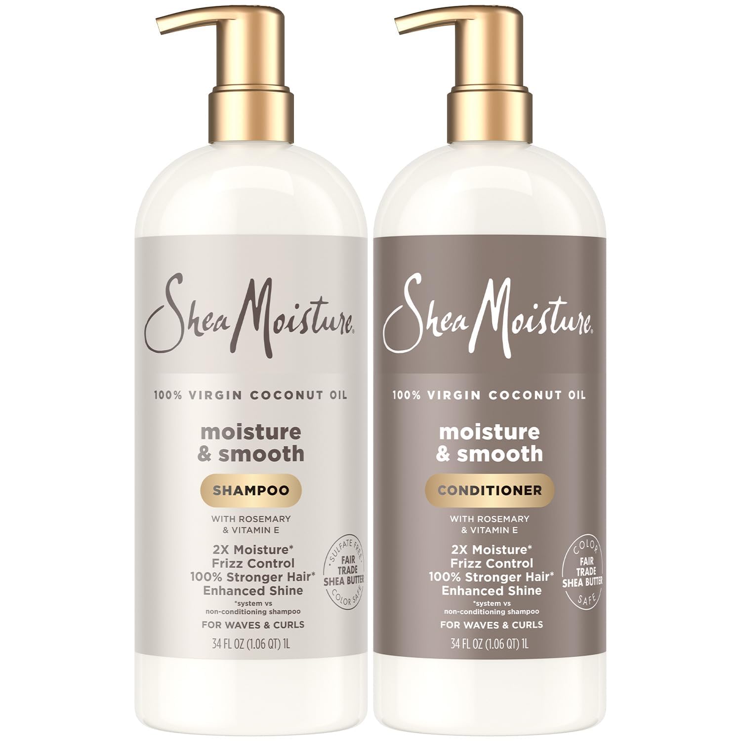 SheaMoisture Moisture & Smooth shampoo bottle emphasizes hydration for waves.