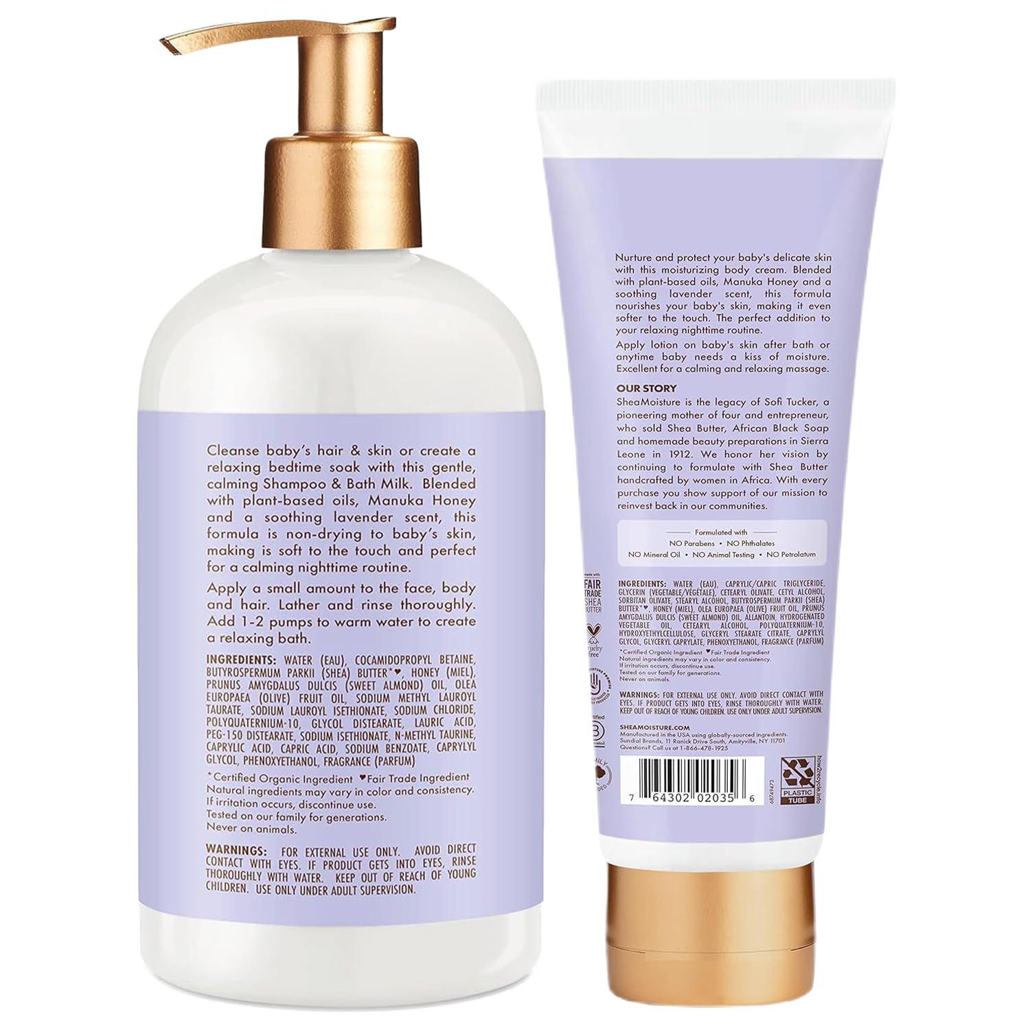 Nighttime Body Cream bottle with lavender scent for delicate skin.