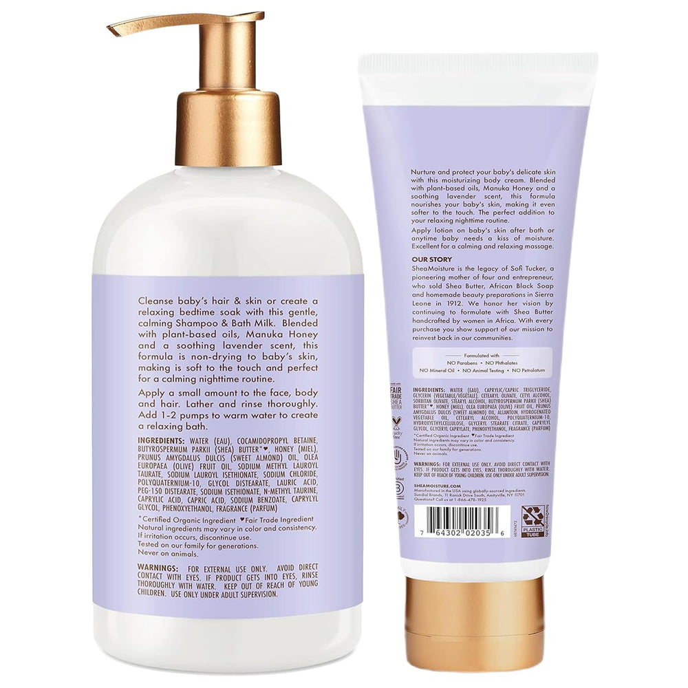 Nighttime Body Cream bottle with lavender scent for delicate skin.