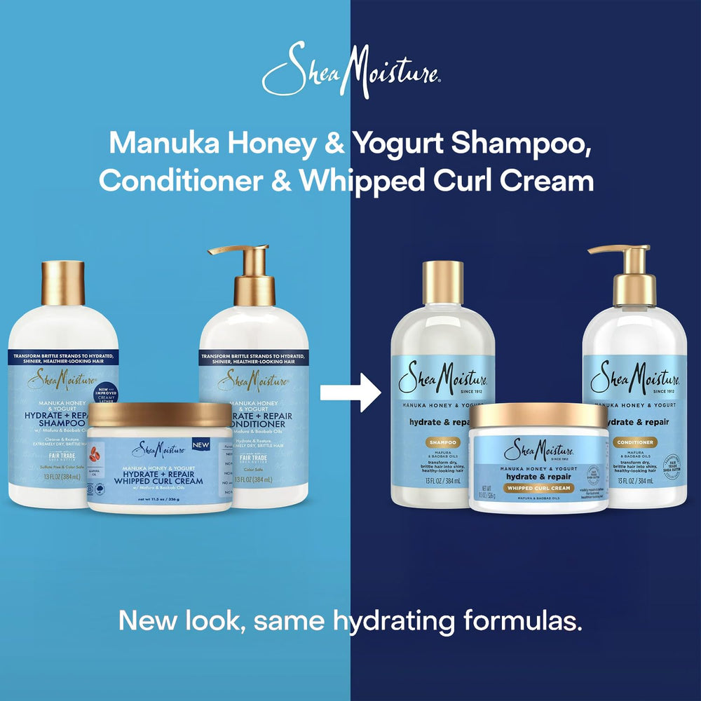 SheaMoisture no harmful ingredients icons show silicone paraben sulfate free formula.