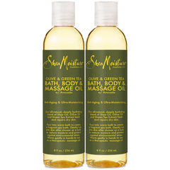 SheaMoisture Olive and Green Tea oil 2-pack bottles for deep hydration.