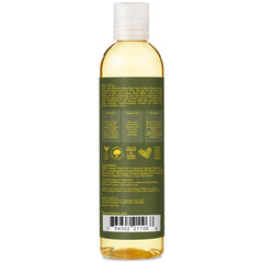 SheaMoisture Olive and Green Tea oil bottle pour showing dispensing.