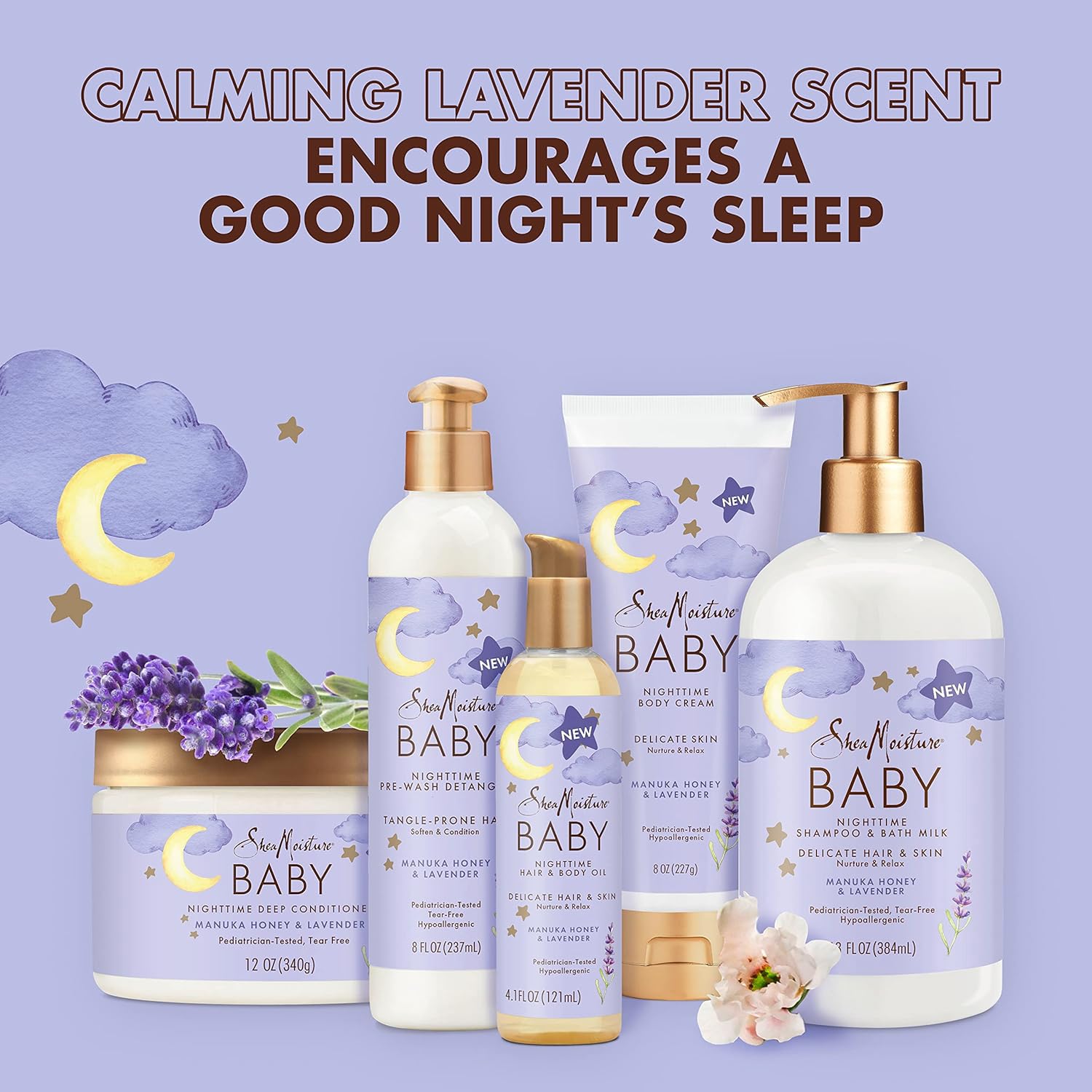Organic shea butter and almond oil blend for gentle baby skin hydration.