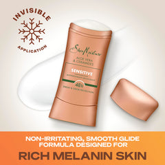 Box art highlighting dermatologist tested status for SheaMoisture Aloe-Ceramides deodorant.