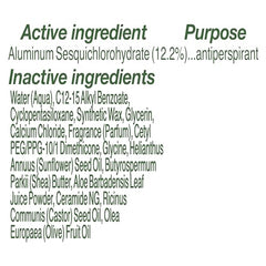 Creamy finish and smooth glide across skin from SheaMoisture Aloe-Ceramides deodorant stick.